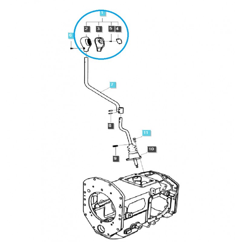 czesci do traktorow - Gałka zmiany biegów / TRG293 / LS Tractor / 40445150