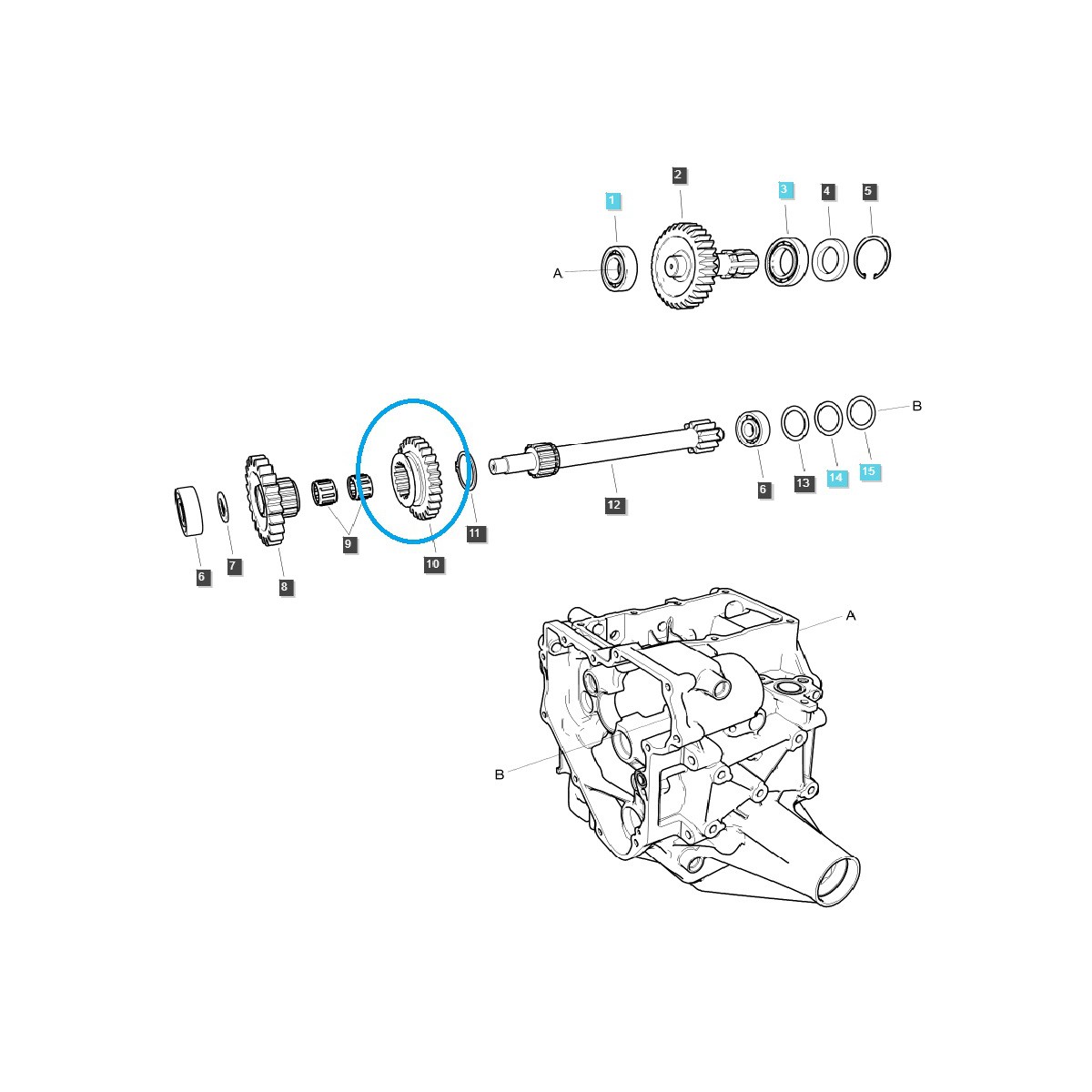 Kettenrad 28T PTO/PTO / TRG287 / LS Traktor 40337026