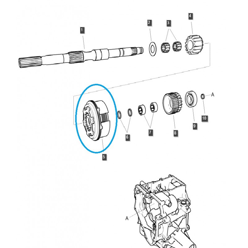 embrayages complets - Embrayage de prise de force / TRG287 / Tracteur LS / N° 40336500