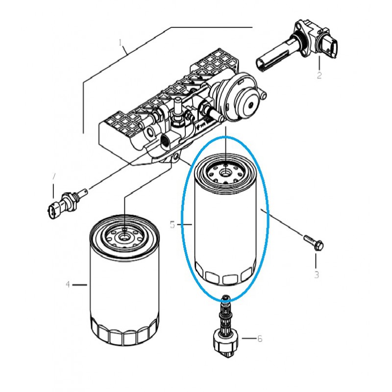 filtry paliwa - Wstępny filtr paliwa, wkład IVC / LS Tractor /  40348965