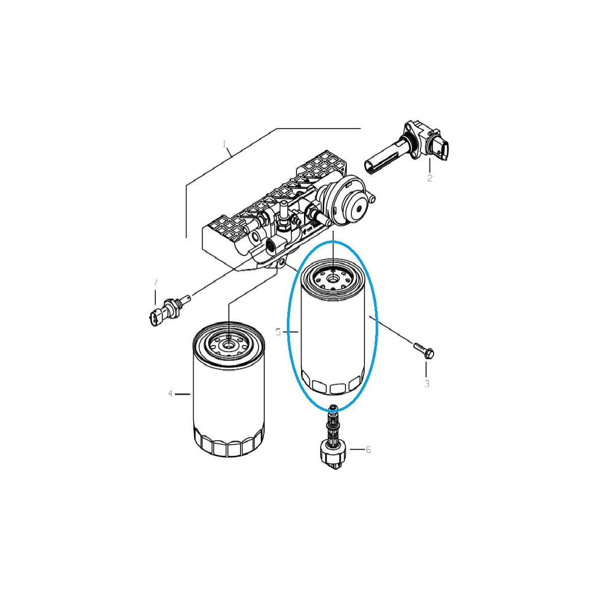 Fuel pre-filter, IVC element / LS Tractor / 40348965