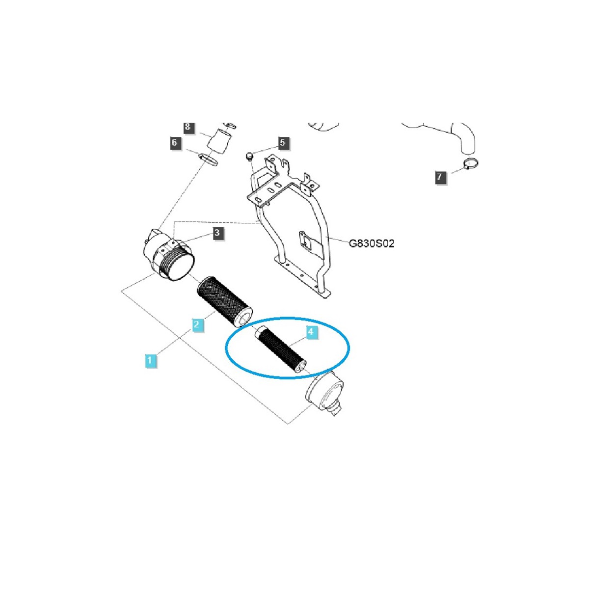 Vzduchový filter / TRG190 / LS Traktor č