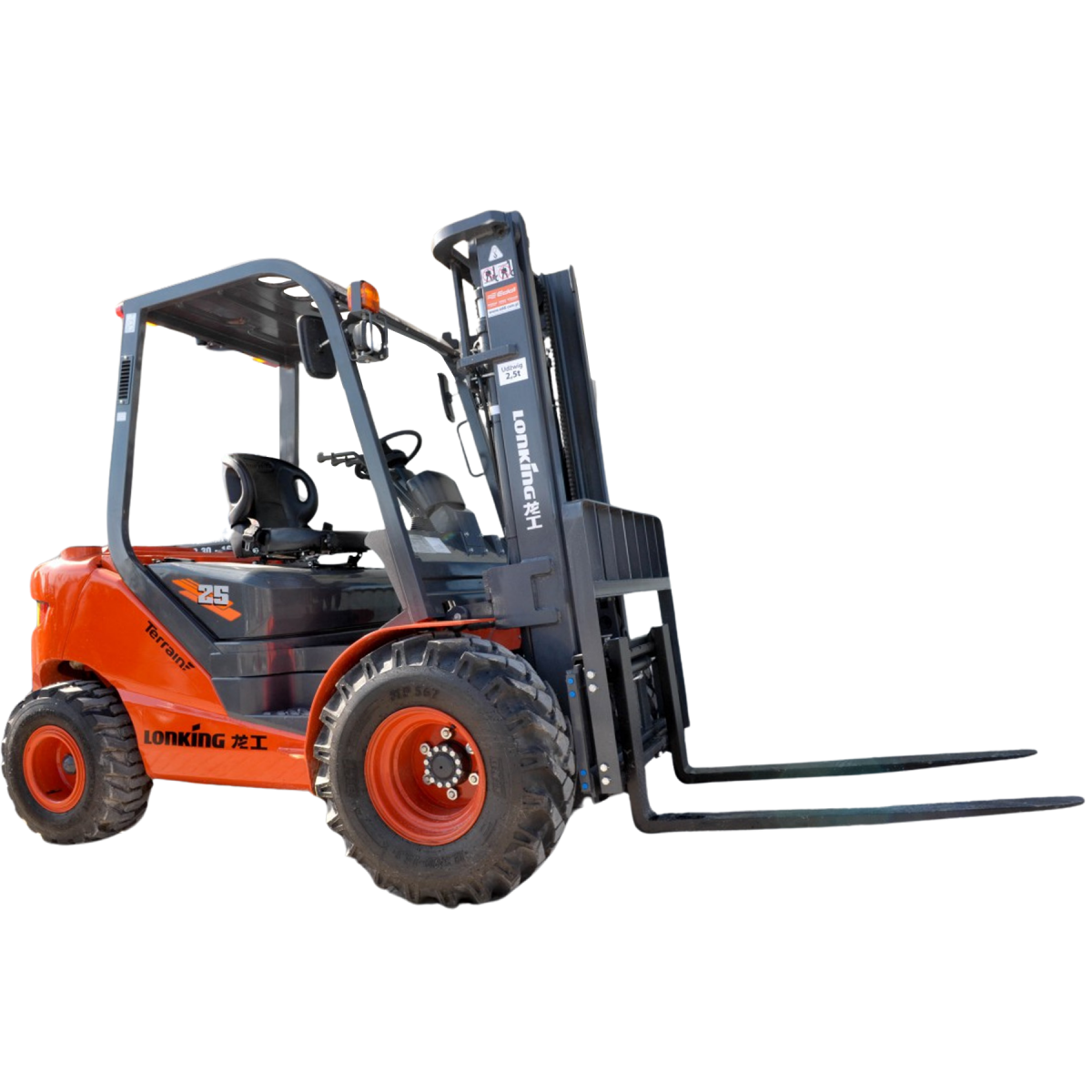 LONKING LG25 DT TERRAIN forklift lifting 3m DIESEL engine Isuzu C240