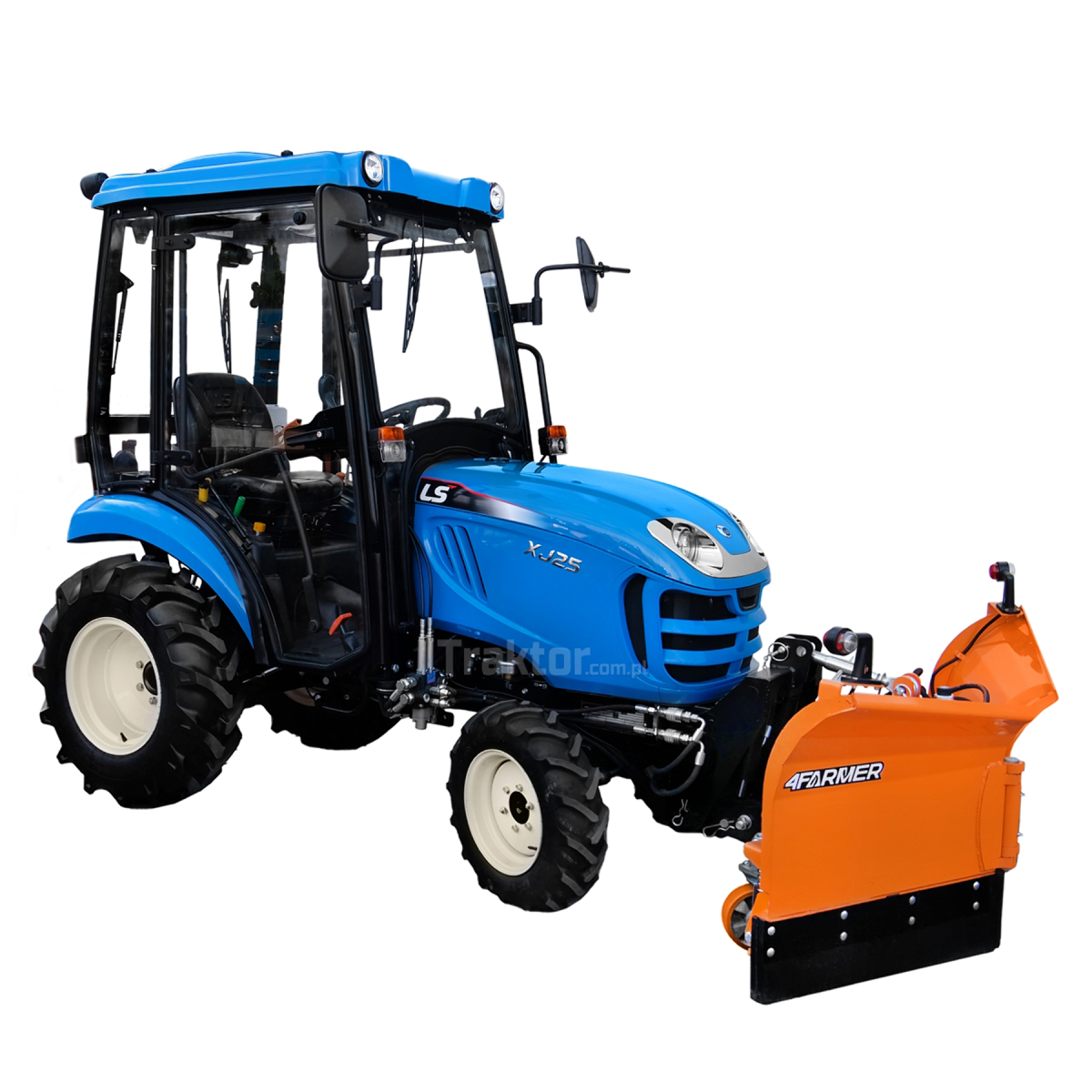 LS Tractor XJ25 MEC 4x4 - 24.4 HP / CAB + Vario arrow snow plow 150 cm, hydraulic 4FARMER