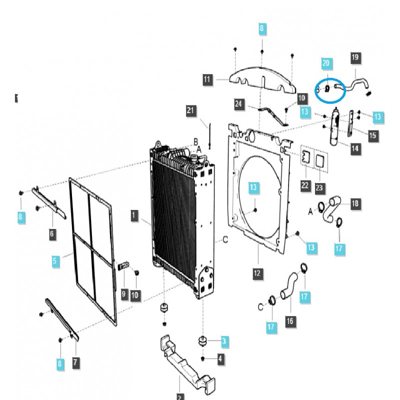 pozostale uklad chlodzenia - Opaska zaciskowa TRG170 / LS Tractor / 40305287