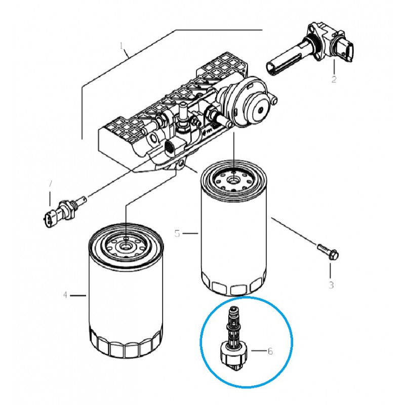 senzory - Snímač palivového filtru / Traktor LS / Č. 40344663