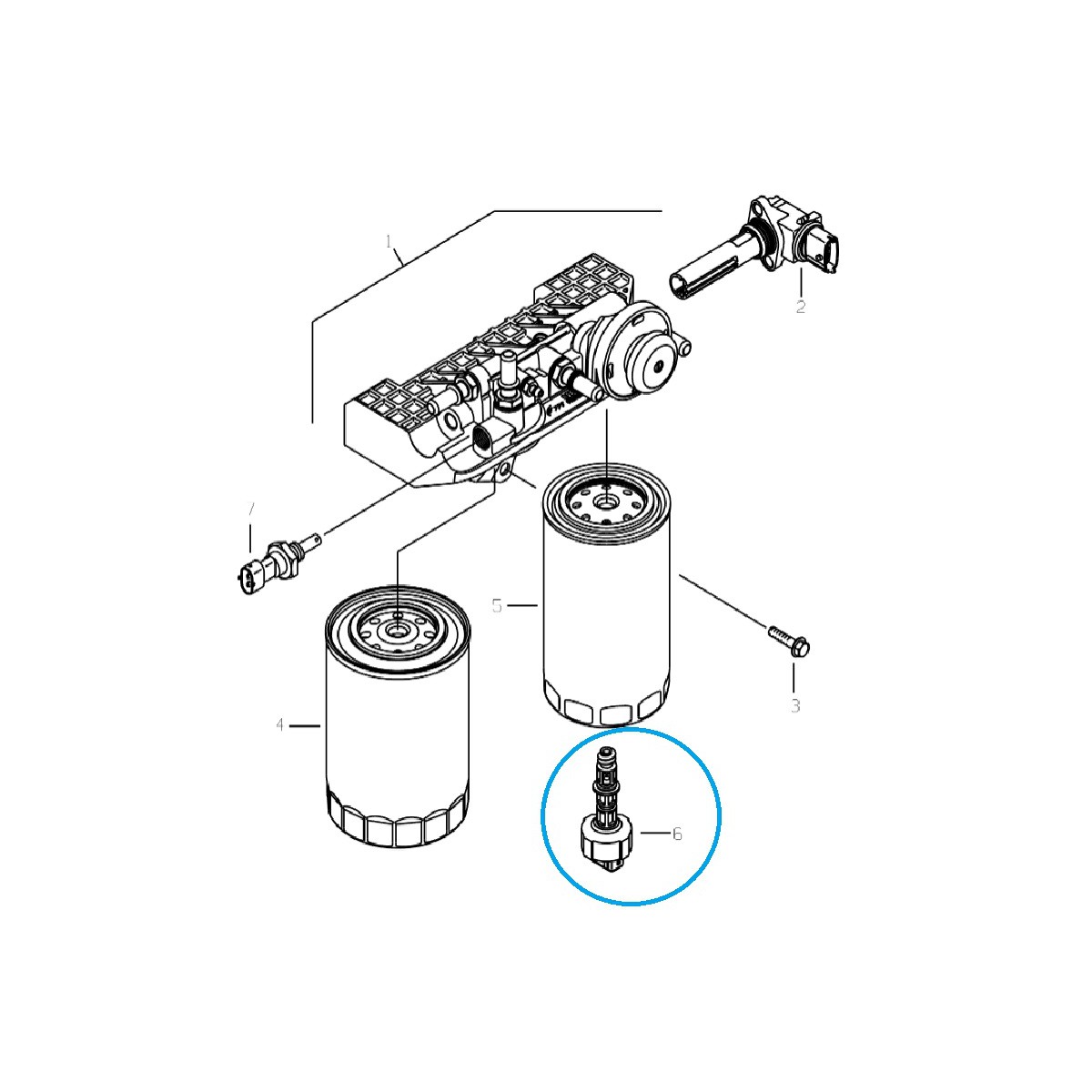 copy of Capteur de filtre à carburant / Q125 / LS Tracteur n° 40331402