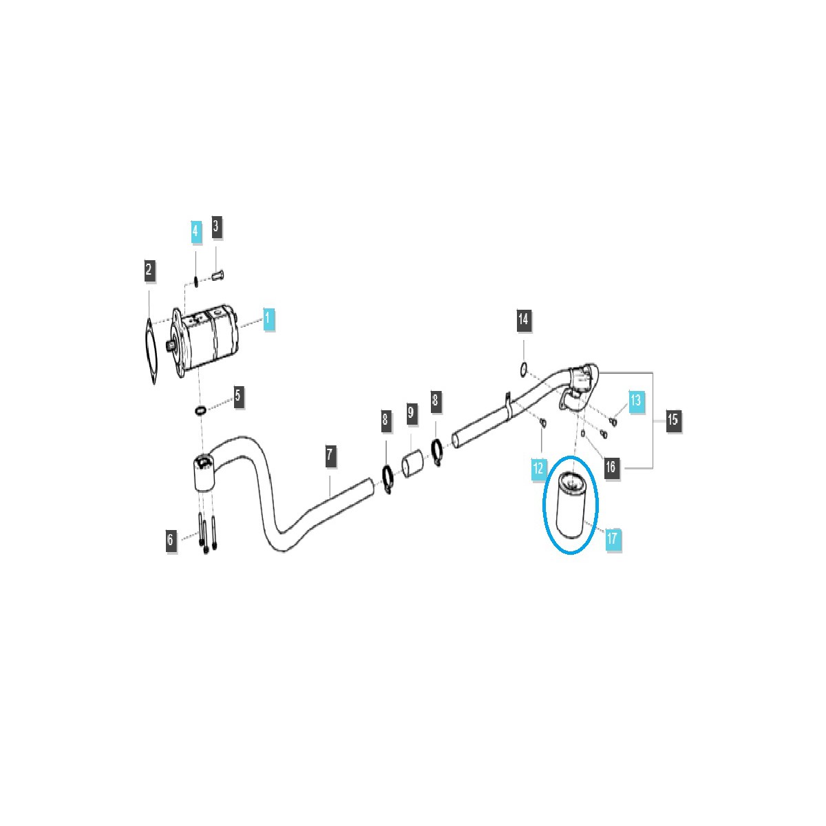 copy of Filter hydraulického oleja LS Traktor TRG823 / MT3,35 / MT3,40 / TRG823 / 40347273