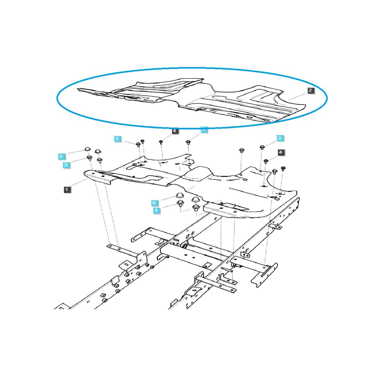 Alfombrilla de goma para cabina / TRG840 / Tractor LS / 40363719