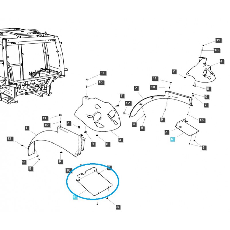 diely pre ls - Blatník / ľavý / TRG861 / LS Traktor / č