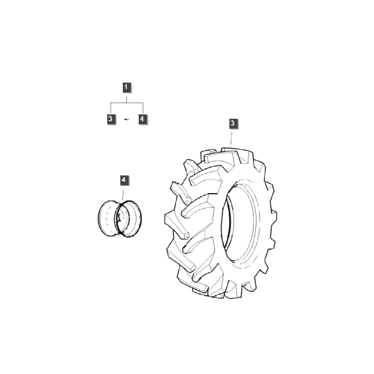 Complete wheel 320/65-16.5 / TRG490 LS Tractor / 40439555