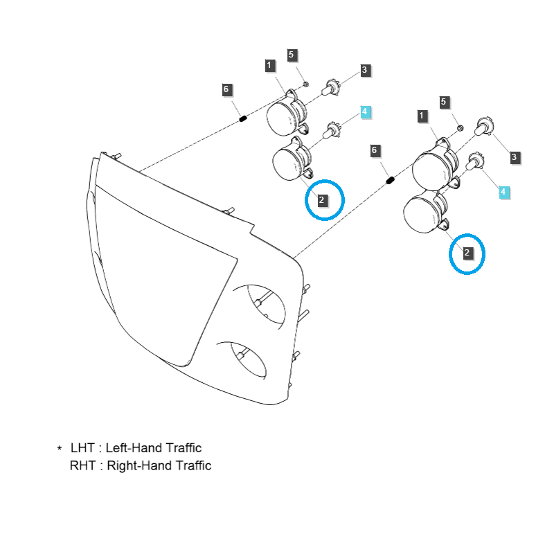 lamps - Headlamp / TRG760 / LS U / LS PLUS / MT40205592 / 40213634