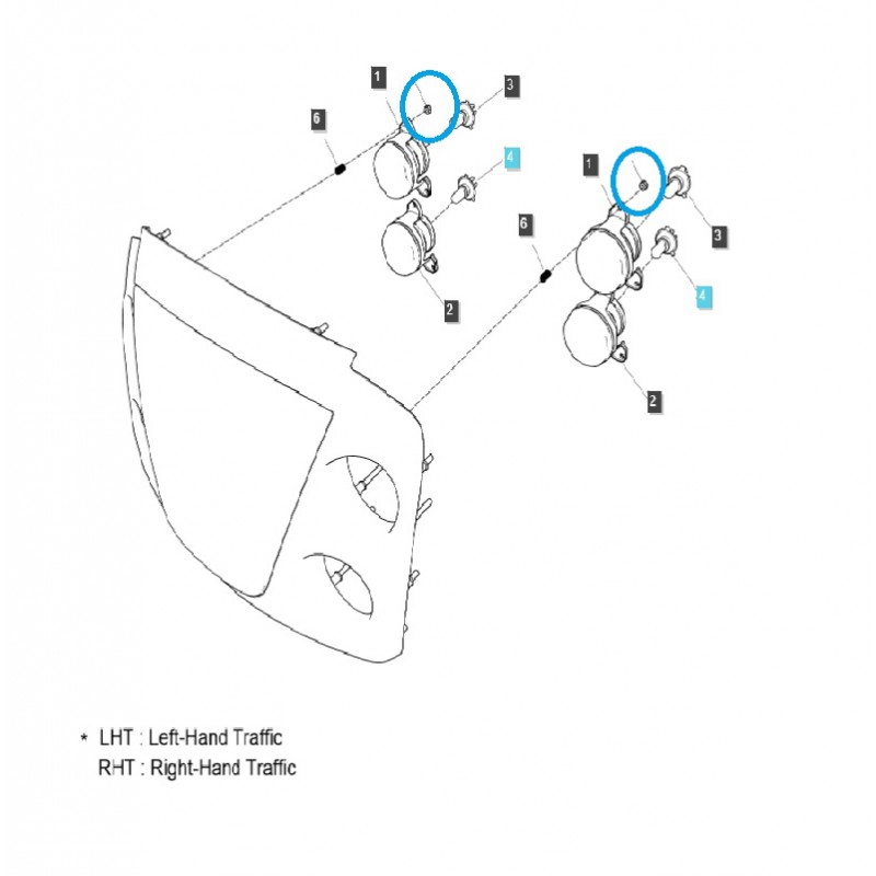 parts to tractors - Headlight nut / LS XJ25 / MT1.25 / MT3.35 / MT3.40 / MT3.50 / MT3.60
