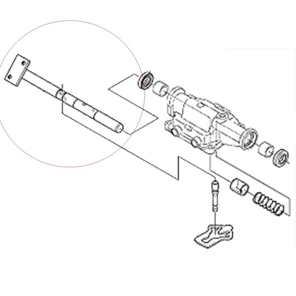 Gear shift shaft, Kubota, B2140, 6C526-18215