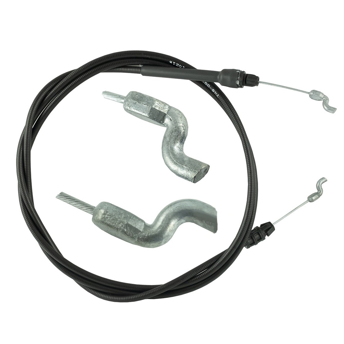 Cable de embrague 1620 / 1760 mm para cortacésped de gasolina MTD 746-05105A, Cub Cadet, Craftsman