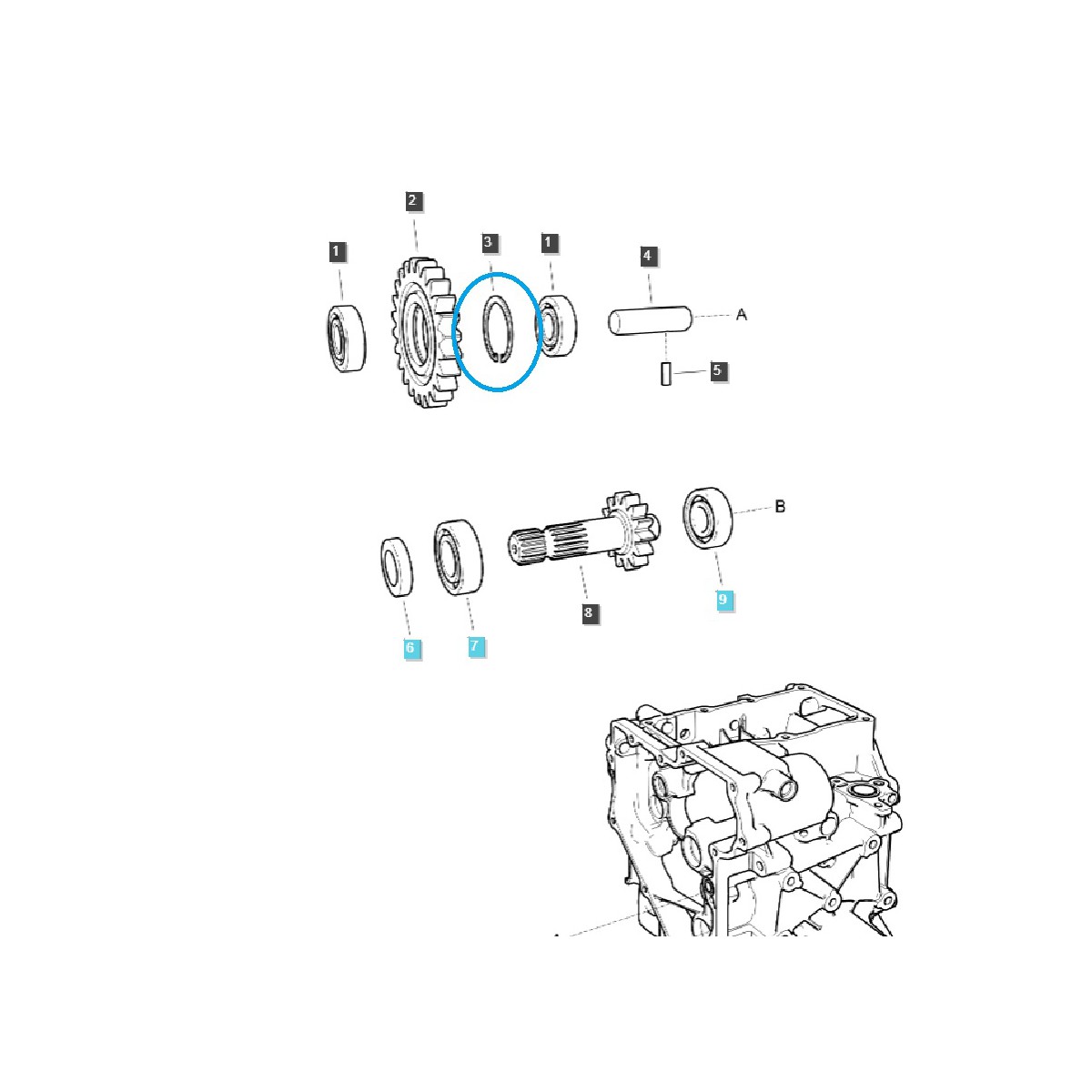 Anneau Seeger / S81040001 / Tracteur LS 40056835