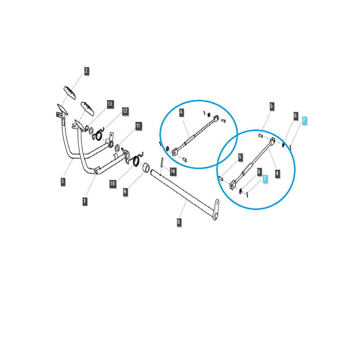 Cable de freno / G670 / Tractor LS / N.° 40226809