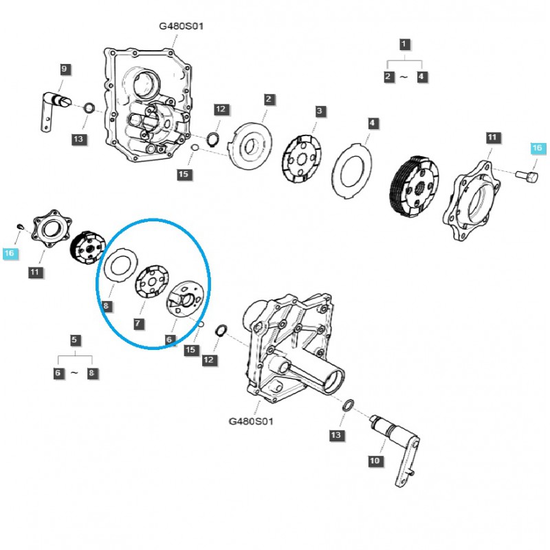 brake discs - Brake Complete / G650 / Left / LS Tractor / No. 40242844