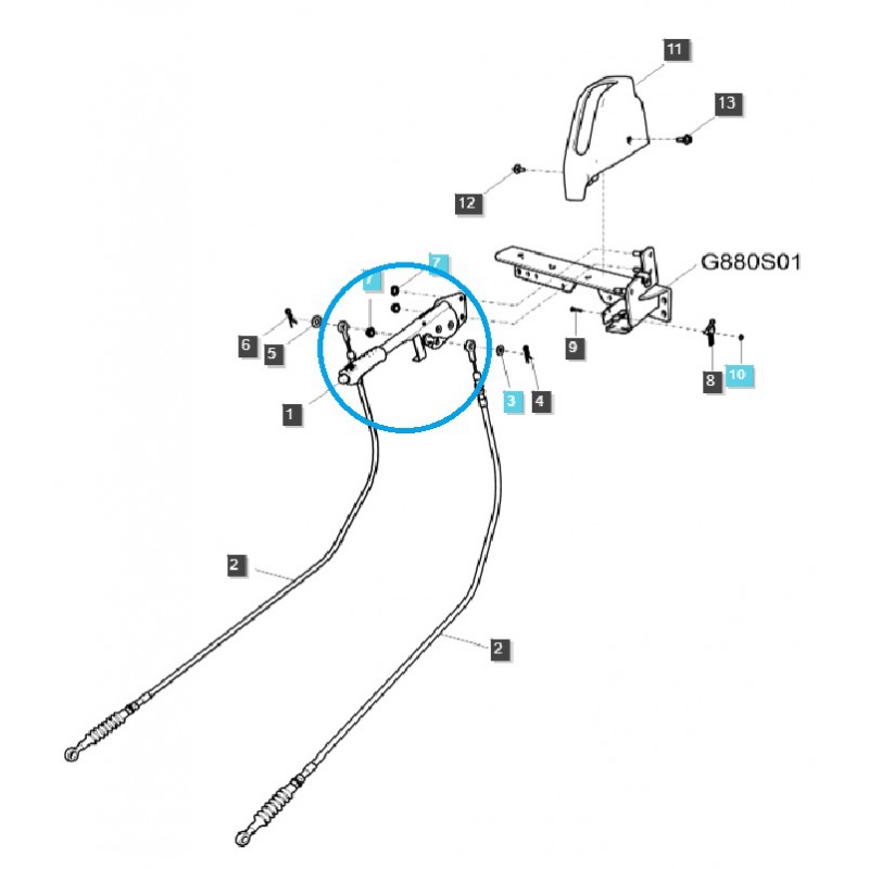 others braking system - Handbrake Lever / LS Tractor / LS J23 / J27 / XJ2025 / No. 40293206