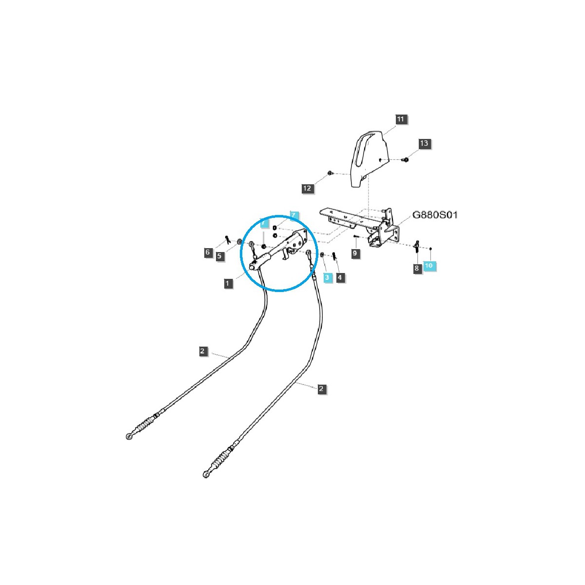 Handbremshebel / LS Traktor / 40293206