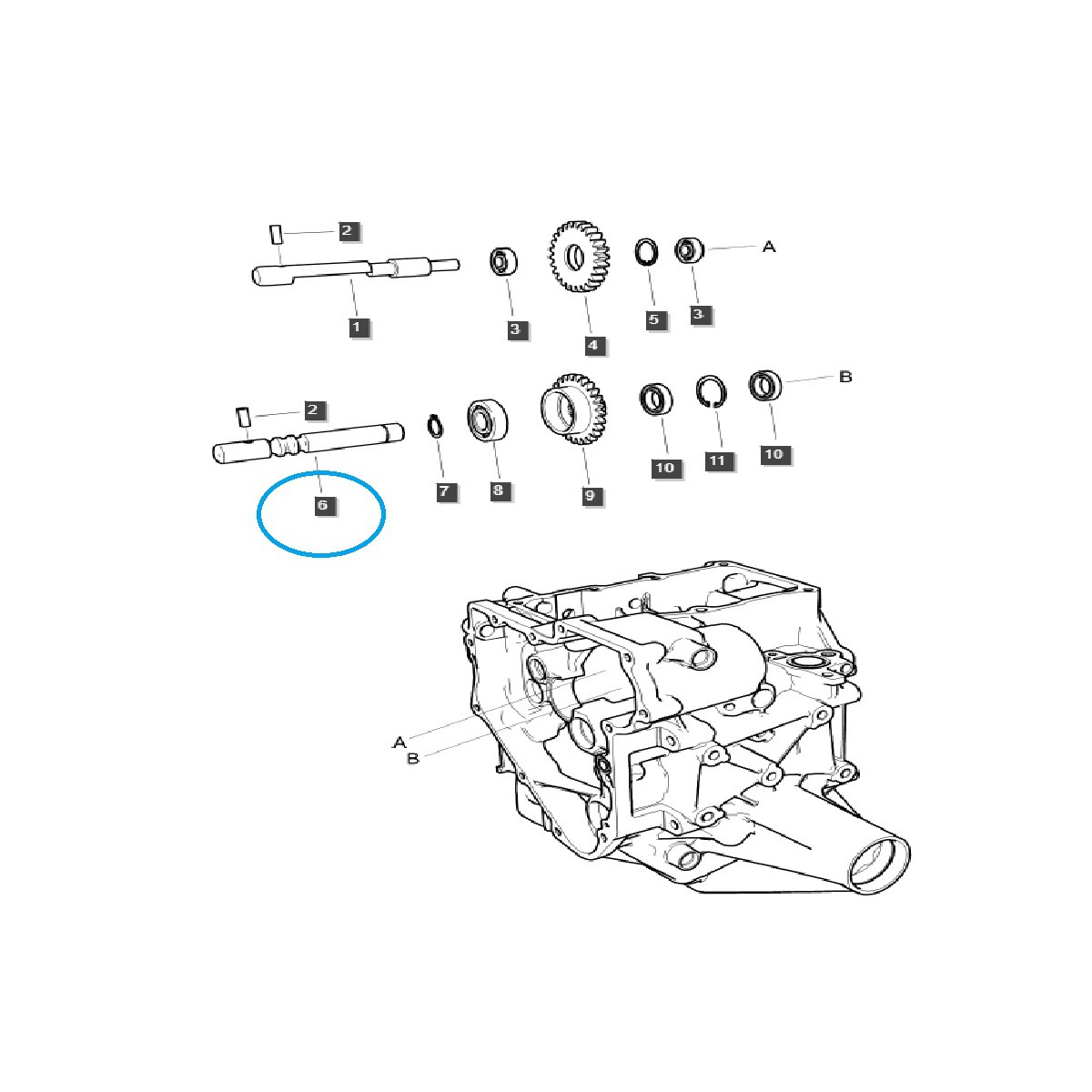 copy of Pump shaft / TRG285 / Ls Tractor 40197108
