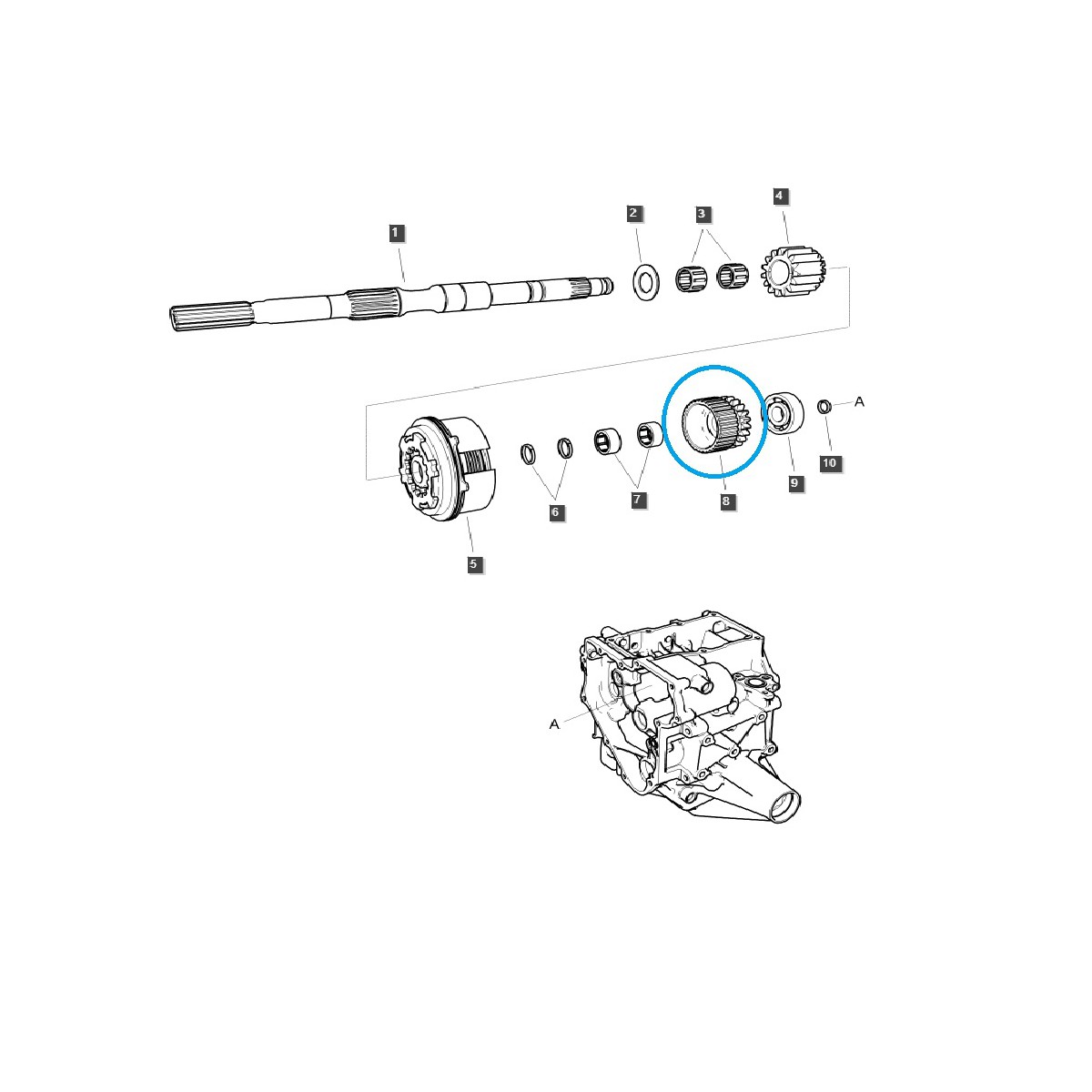 copy of Sprocket 26T, 30T helical gear of the gearbox shaft / TRG281 / LS Tractor 40031341