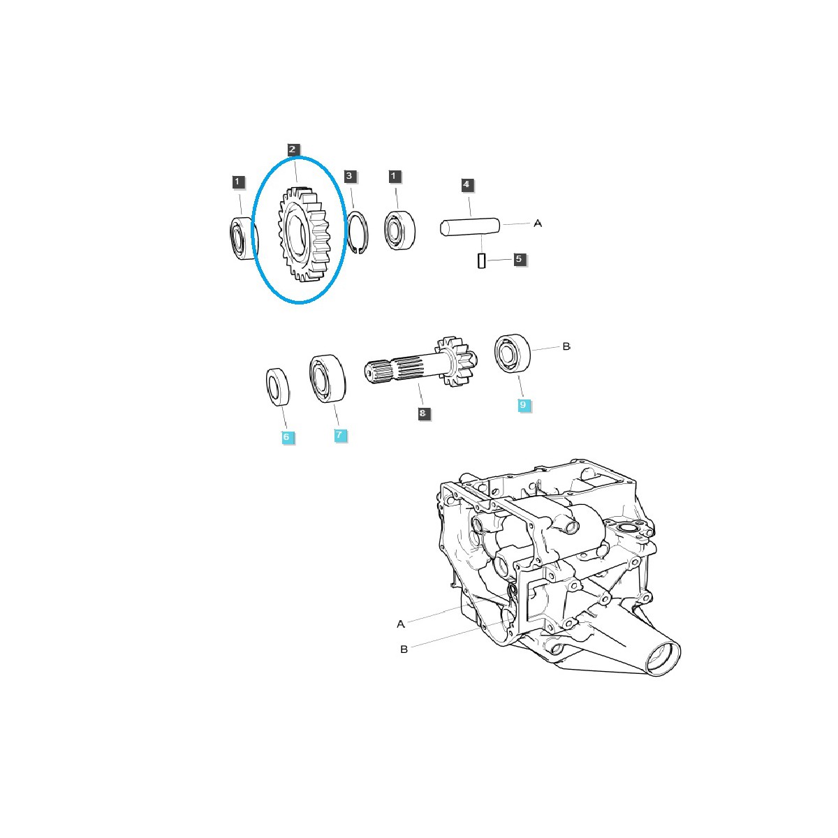 Idle gear (24T) / TRG287 / LS Tractor / 40337017