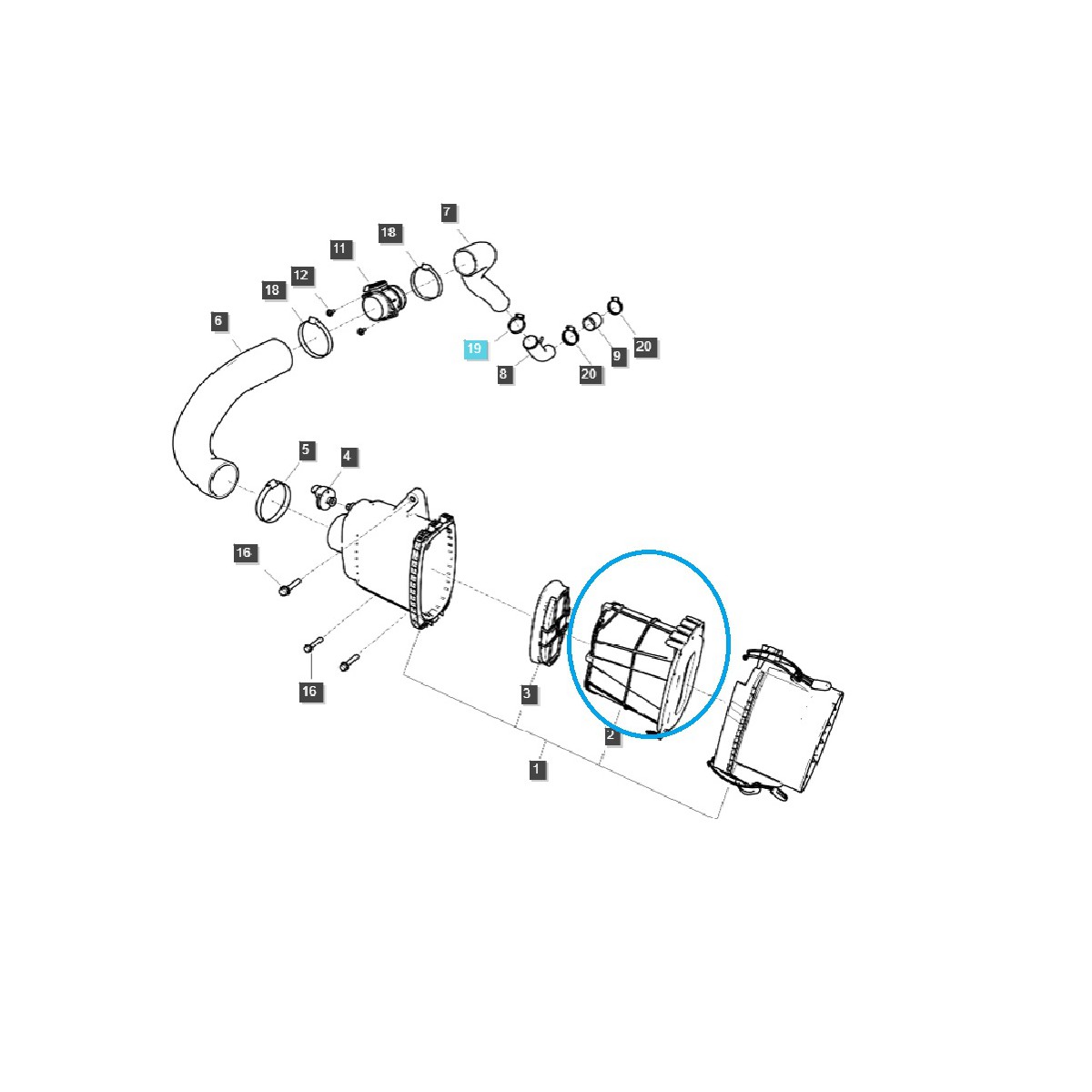 Air filter TRG190 / LS Tractor / 40340397