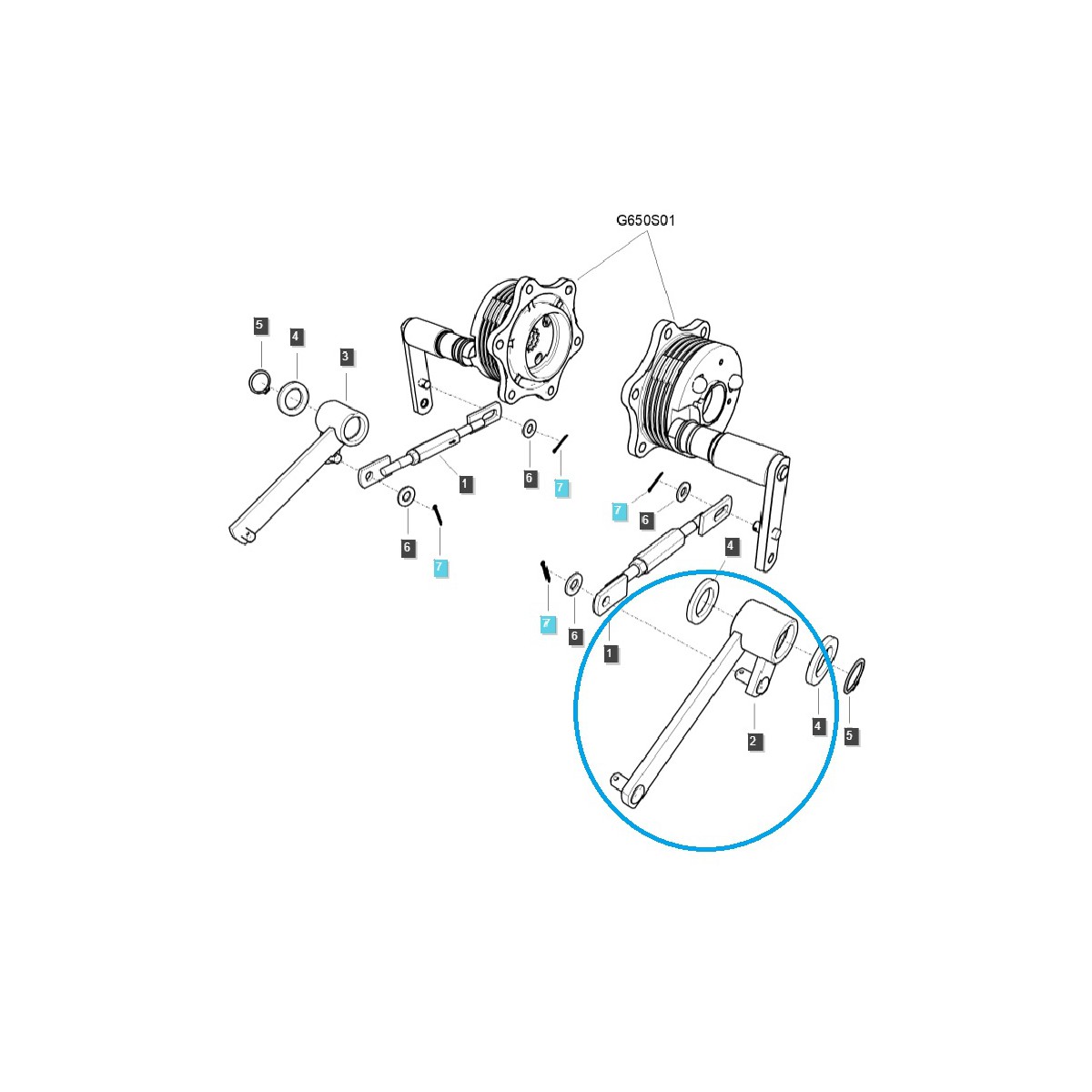 Ramię hamulca - lewe TRG670 / LS Tractor / 40361831