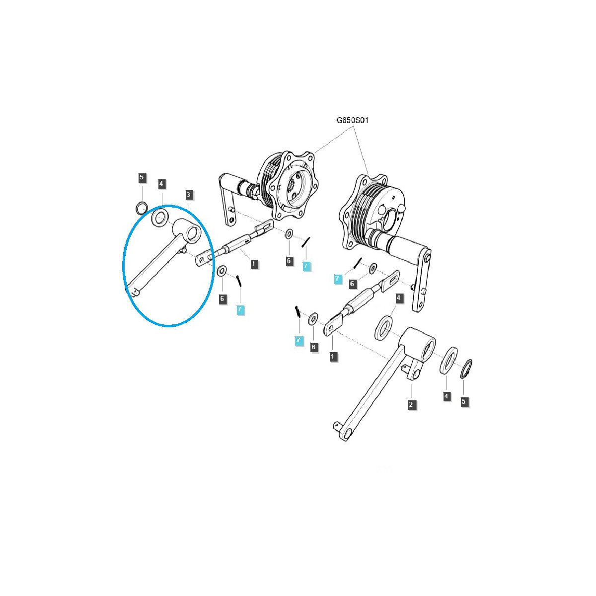 copy of Ramię hamulca - lewe TRG670 / LS Tractor / 40361831