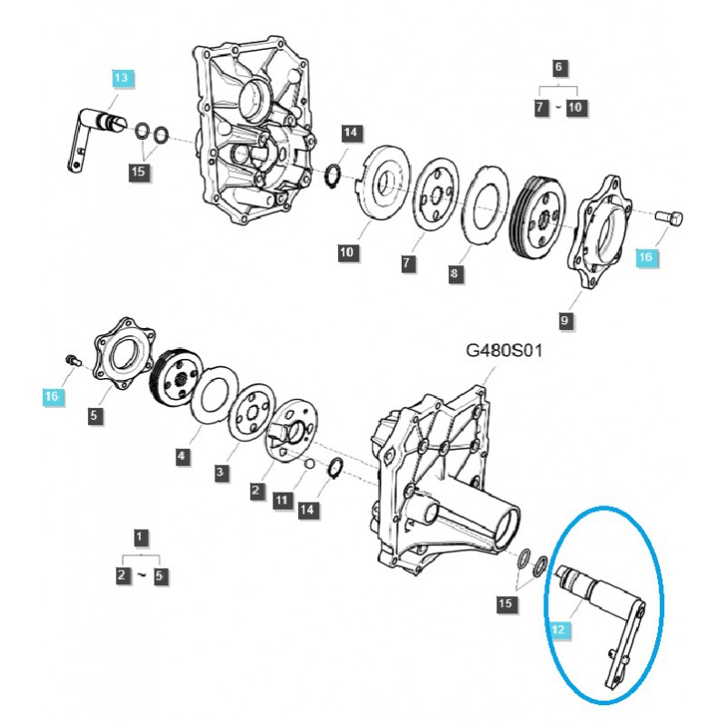 ostatní brzdový systém - Brzdové rameno / Levé / TRG650 / Traktor LS / Č. 40361828