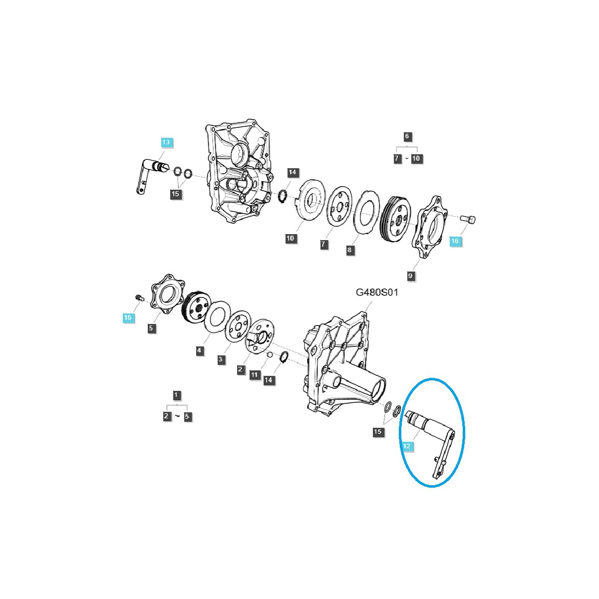 Ramię hamulca - lewe TRG650 / LS Tractor / 40361828