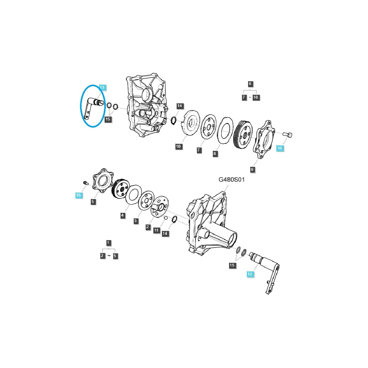 Bremsarm - rechts TRG650 / LS Traktor / 40361829