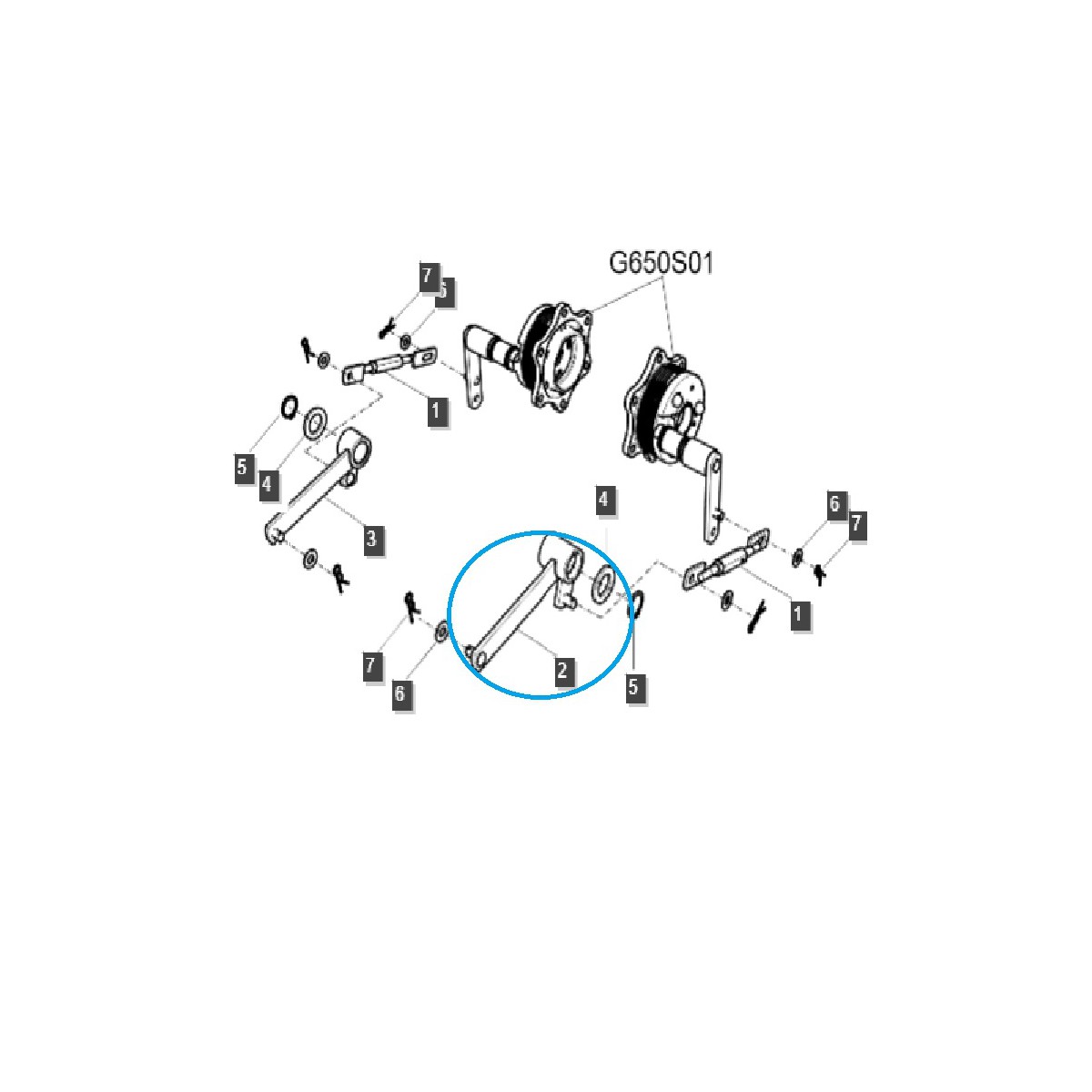 Ramię hamulca - lewe TRG670 / LS Tractor / 40226688