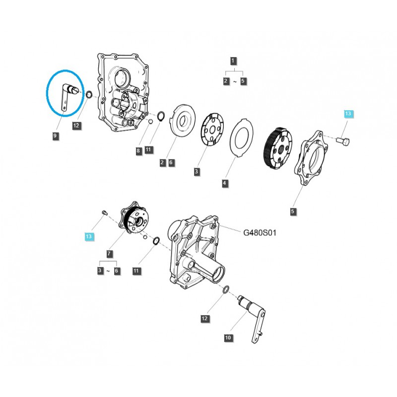 ostatní brzdový systém - Rameno brzdy - pravé TRG650 / LS Tractor / 40360237