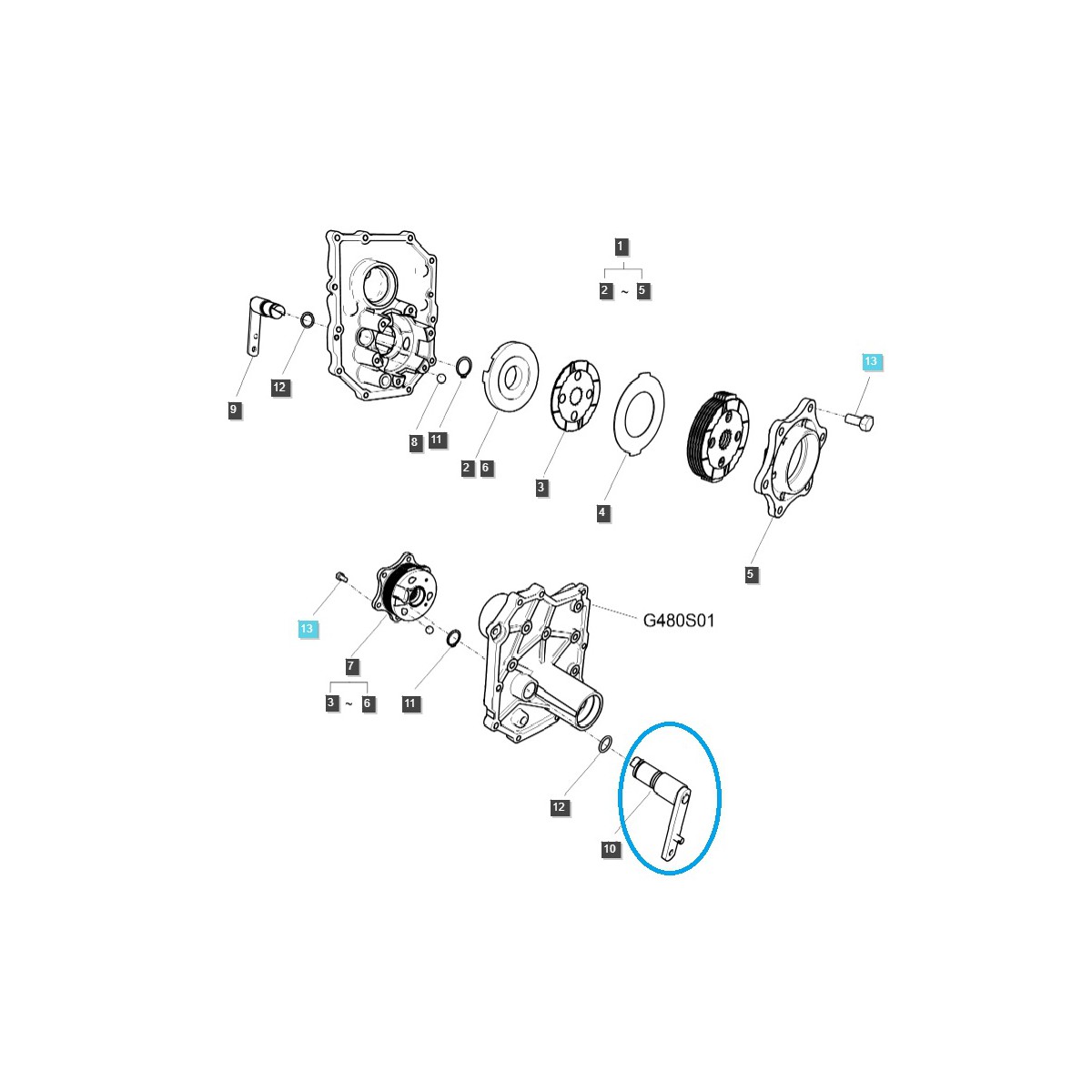 Ramię hamulca - lewe TRG650 / LS Tractor / 40360236