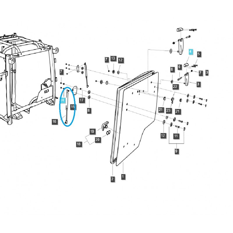 pièces pour ls - Bouteille à gaz / 16KGF / TRG862 / Tracteur LS / n° 40390159