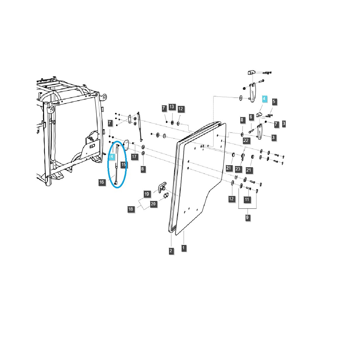 Plynový pohon / 16KGF / TRG862 / LS traktor / č. 40390159