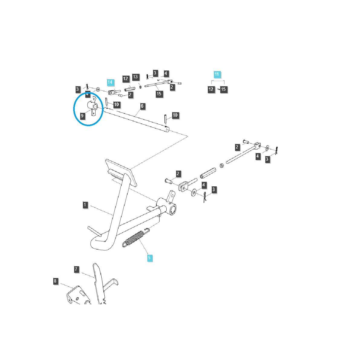 Bras de frein / TRG670 / Tracteur LS / N° 40194865