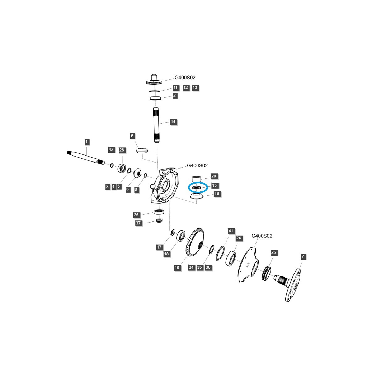 Axiální ložisko / TRG970 / Traktor LS / Č. 40009737