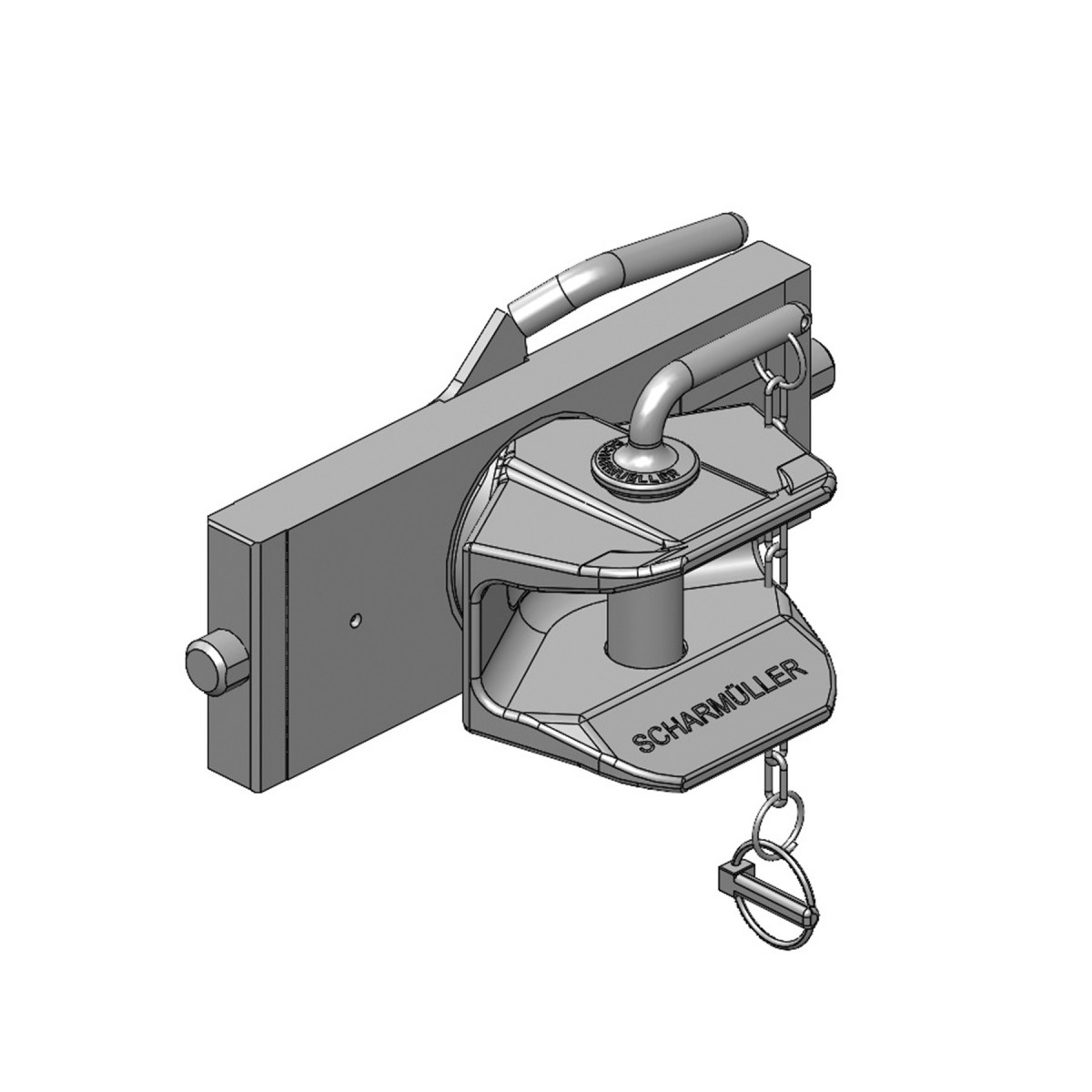 copy of Manual upper sliding hitch with adapter plate for LS MT5 Scharmueller