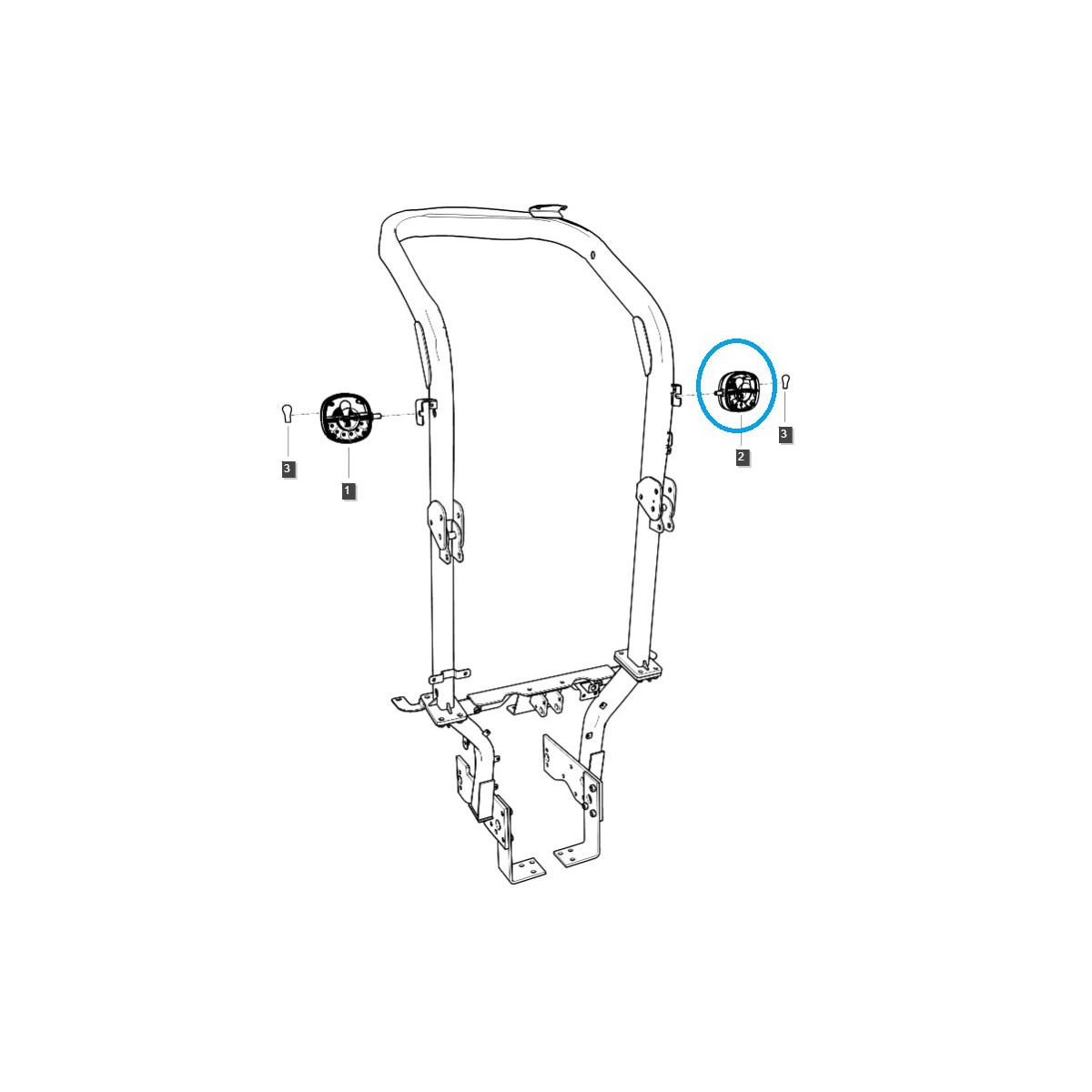 Lampa LED mocowana na pałąku - lewa TRG760 / LS Tractor / 40351701