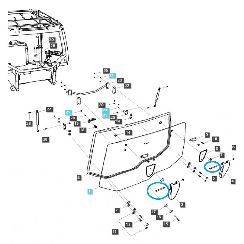 teile fur ls - Scharnierbefestigungsstift / TRG862 / LS Traktor / Nr. 40009464