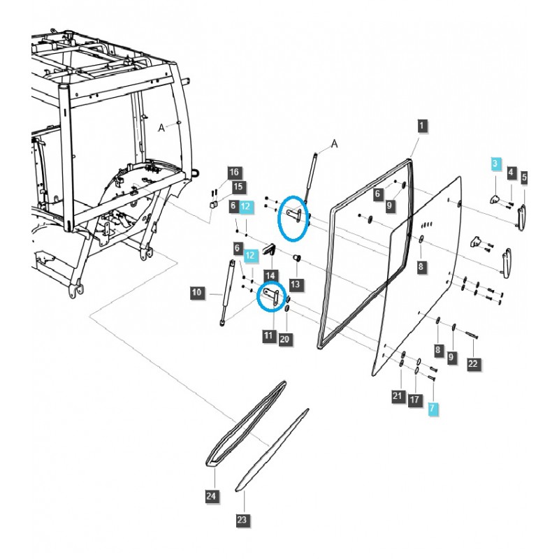 díly pro ls - Držák pohonu zadního okna / TRG863 / LS Tractor / č. 40012185