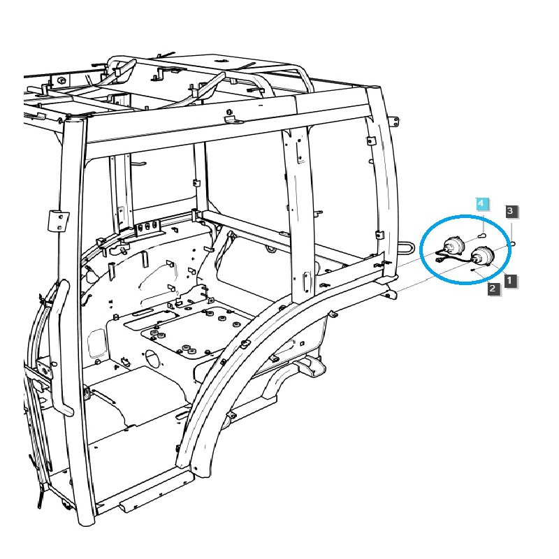 piezas para ls - Piloto trasero doble / TRG760 / LS Tractor / 40261651