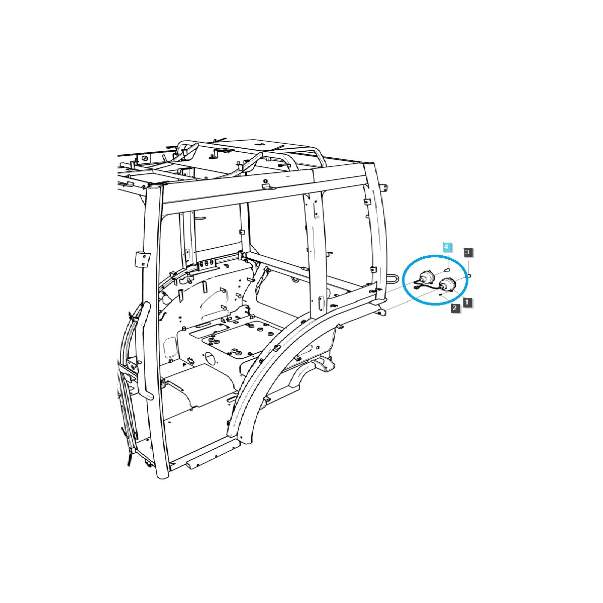 teile fur ls - Doppelte Rückleuchte / TRG760 / LS Traktor / 40261651