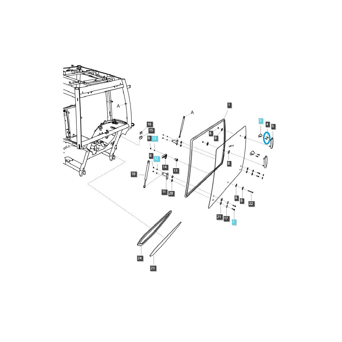 Schraube / M5 x 1 x 20mm / LS XU6168 / S220602011 / 40028671