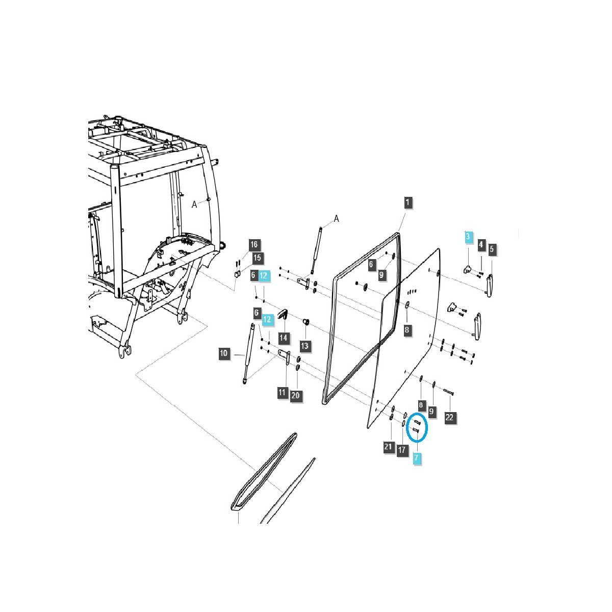 Schraube / M8 x 1,25 x 70mm / LS XU6168 / S220807011 / 40028677