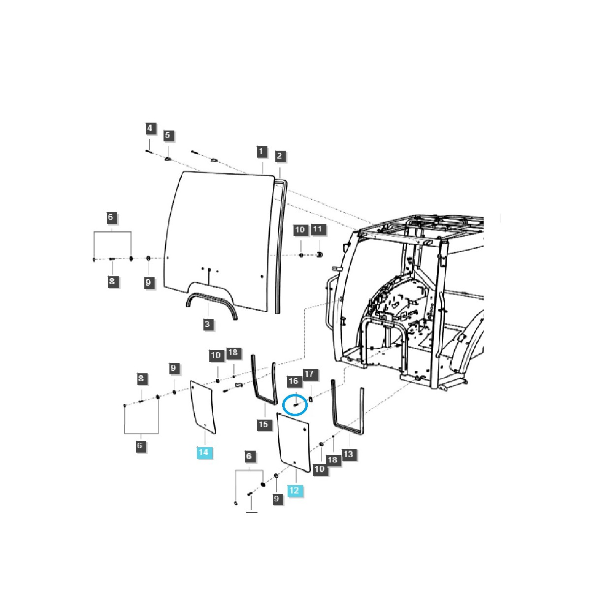 Śruba / M8 x 1.25 x 35 mm / LS Tractor / S155083533 / 40028975