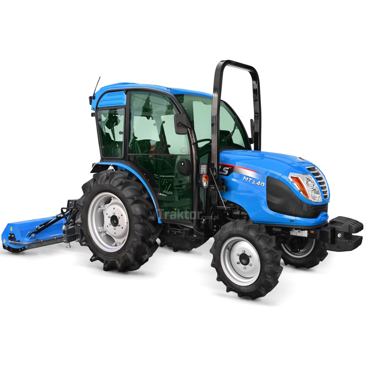 LS Tractor MT3.40 MEC 4x4 - 40 HP / CAB with air conditioning + flail mower on the boom AGLK 125 4FARMER